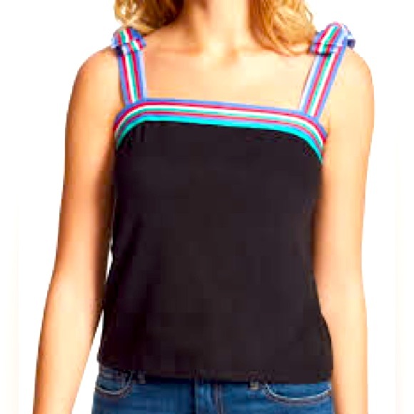 Jessica Simpson Tops - Jessica Simpson Sloane Striped Square Neck Tank Top